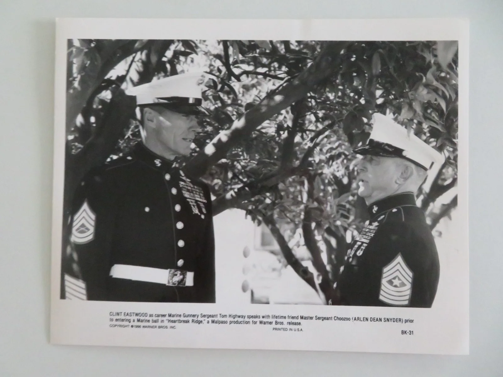 HEARTBREAK RIDGE MOVIE STILL PHOTO LOT OF 8 CLINT EASTWOOD MARSHA MASON 1986, изображение 4