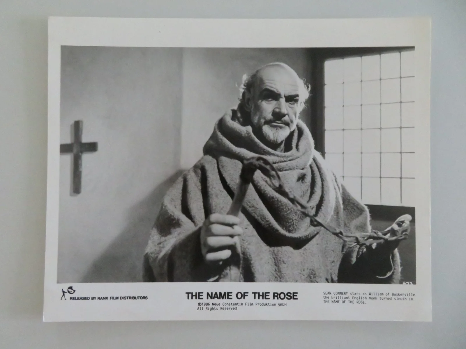 THE NAME OF THE ROSE MOVIE STILL PHOTO LOT OF 5 SEAN CONNERY C. SLATER 1986, изображение 3