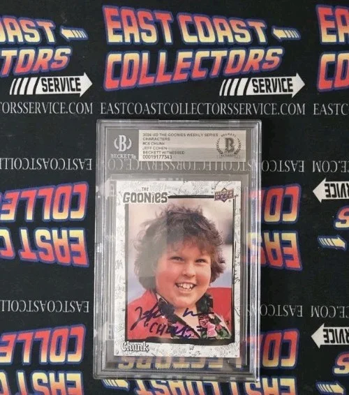 Jeff Cohen — JEFF COHEN AUTOGRAPHED UPPER DECK GOONIES CARD PHOTO BECKETT COA HOLO AUTHENTIC