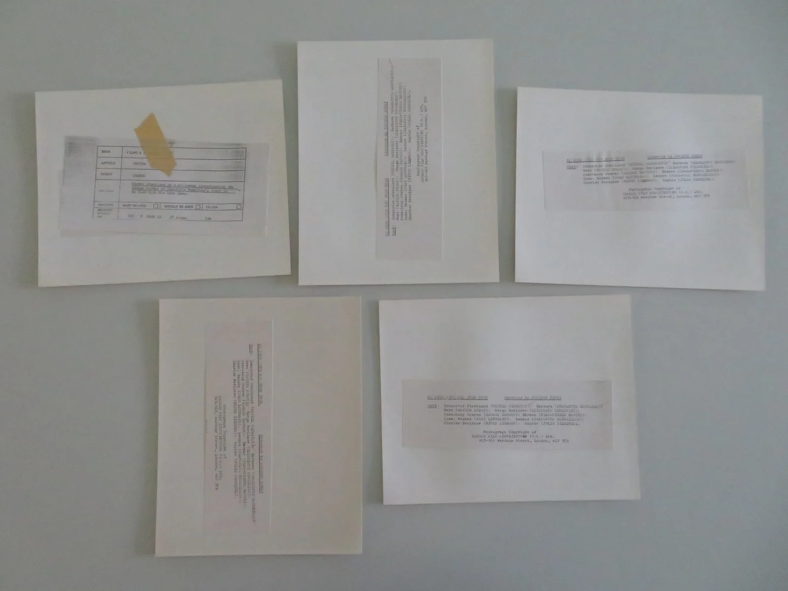 HE DIED WITH HIS EYES OPEN MOVIE STILL PHOTO LOT OF 5 MICHEL SERRAULT 1985, изображение 2