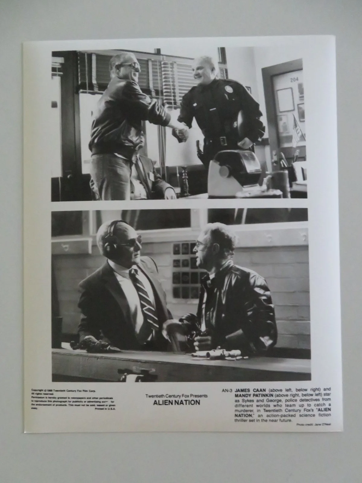 ALIEN NATION MOVIE STILL PHOTO LOT OF 6 JAMES CAAN TERENCE STAMP 1988, изображение 5