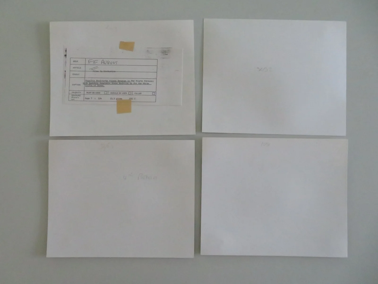 THE FOURTH PROTOCOL - B MOVIE STILL PHOTO LOT OF 4 PIERCE BROSNAN M. CAINE 1987, изображение 2