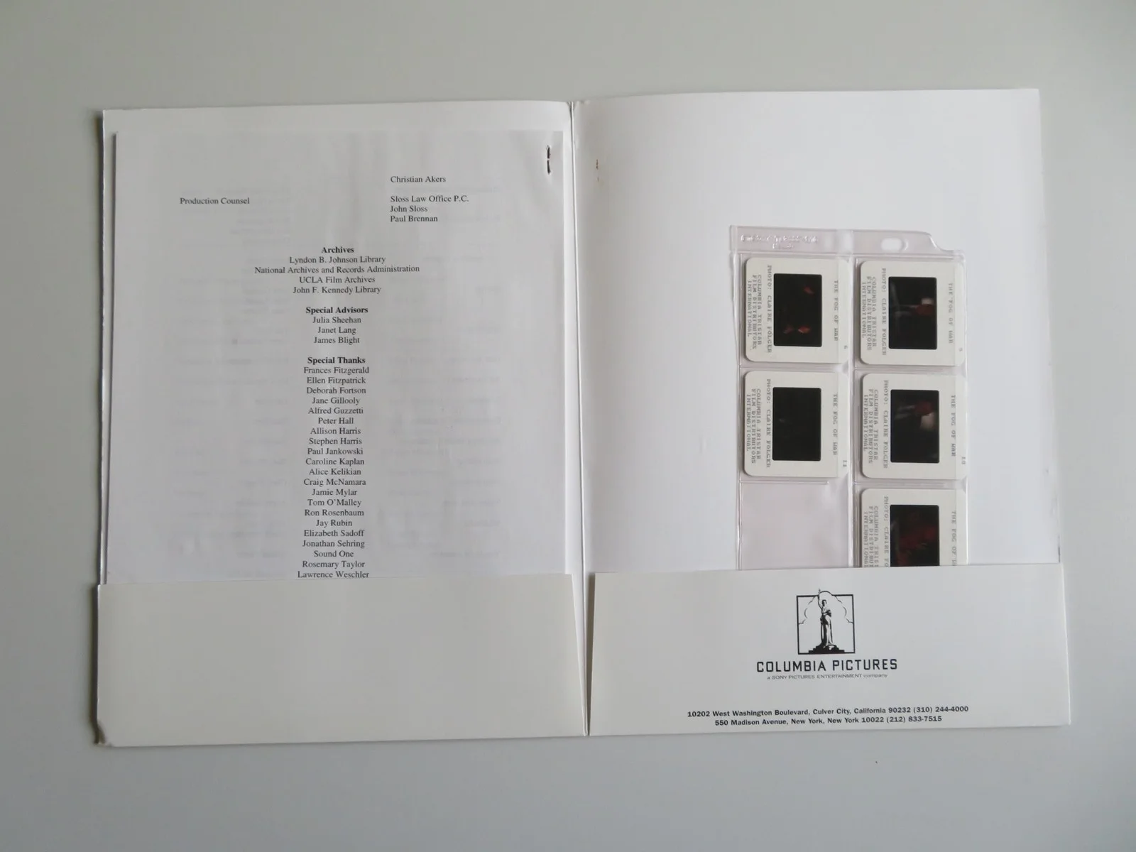 THE FOG OF WAR PRESS KIT 2003 ROBERT MCNAMARA, изображение 2