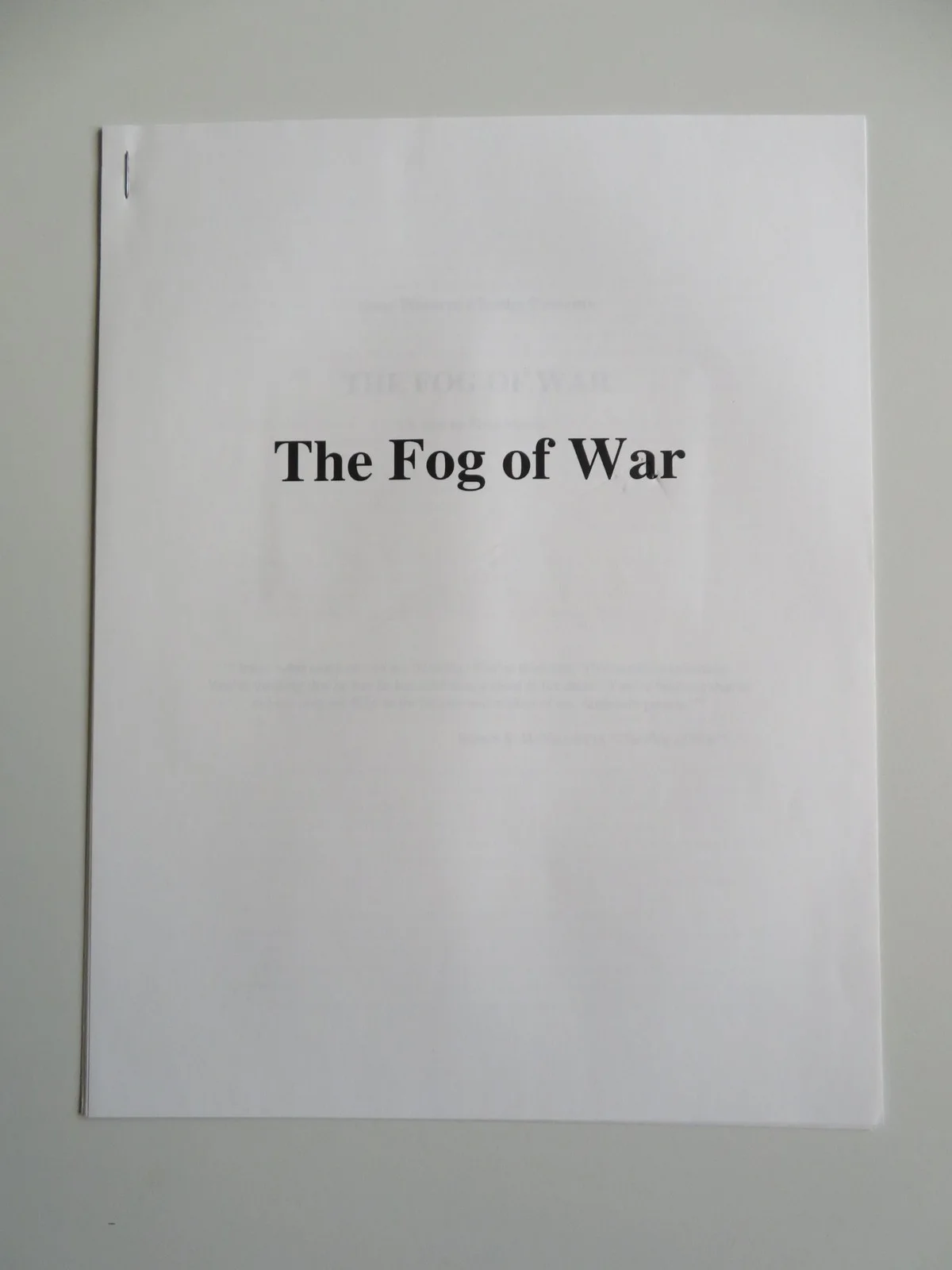 THE FOG OF WAR PRESS KIT 2003 ROBERT MCNAMARA, изображение 4