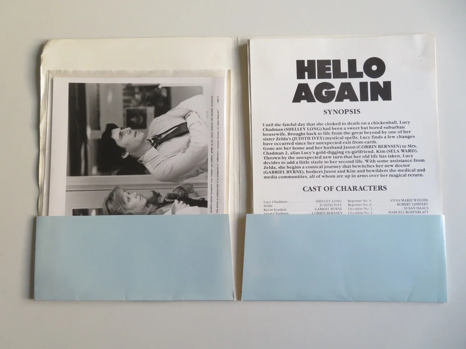HELLO AGAIN PRESS KIT 1987 SHELLEY LONG GABRIEL BYRNE FRANK PERRY, image 2