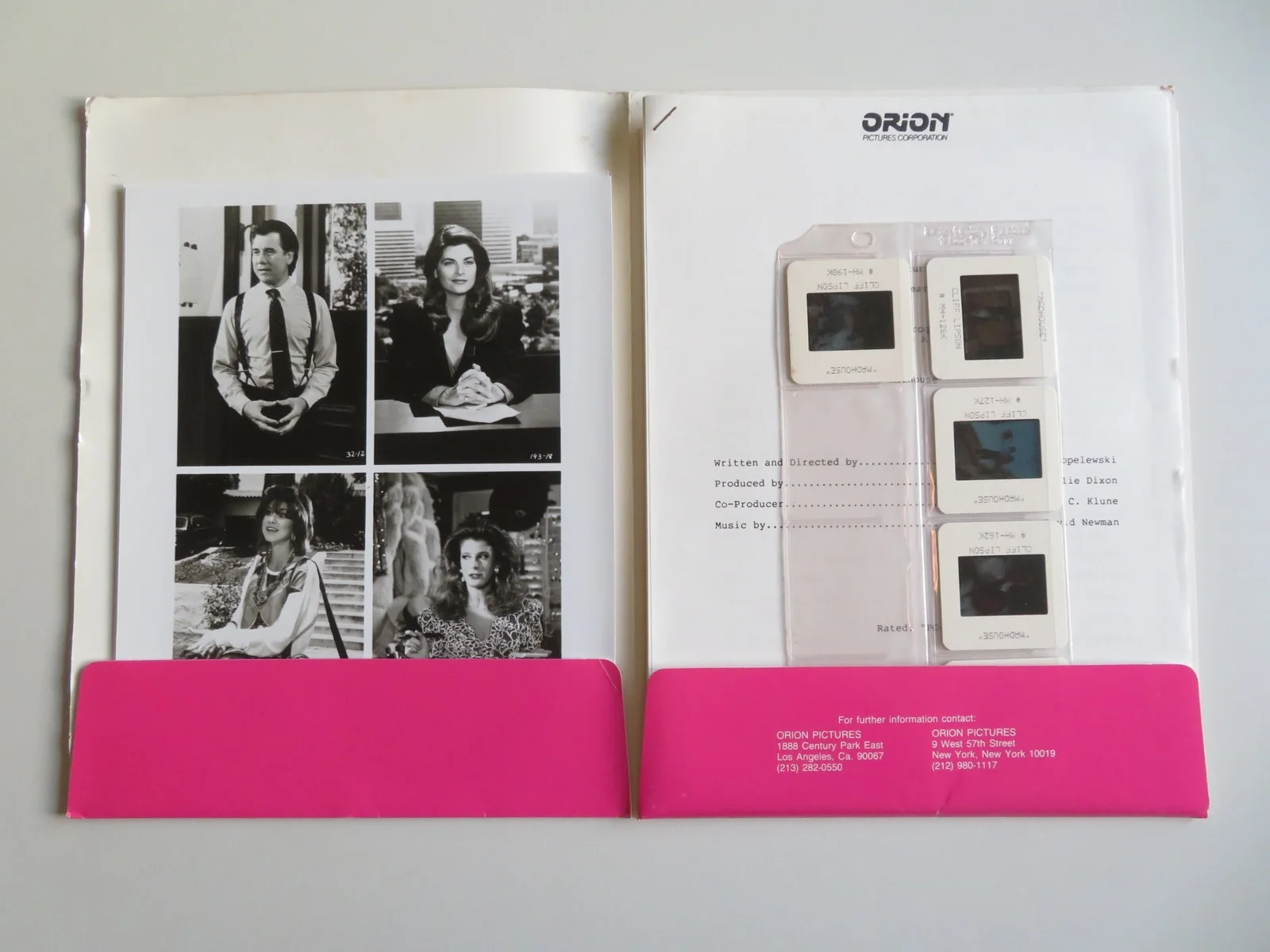 MADHOUSE PRESS KIT 1990 KIRSTIE ALLEY JOHN LARROQUETTE Alison La Placa, изображение 2
