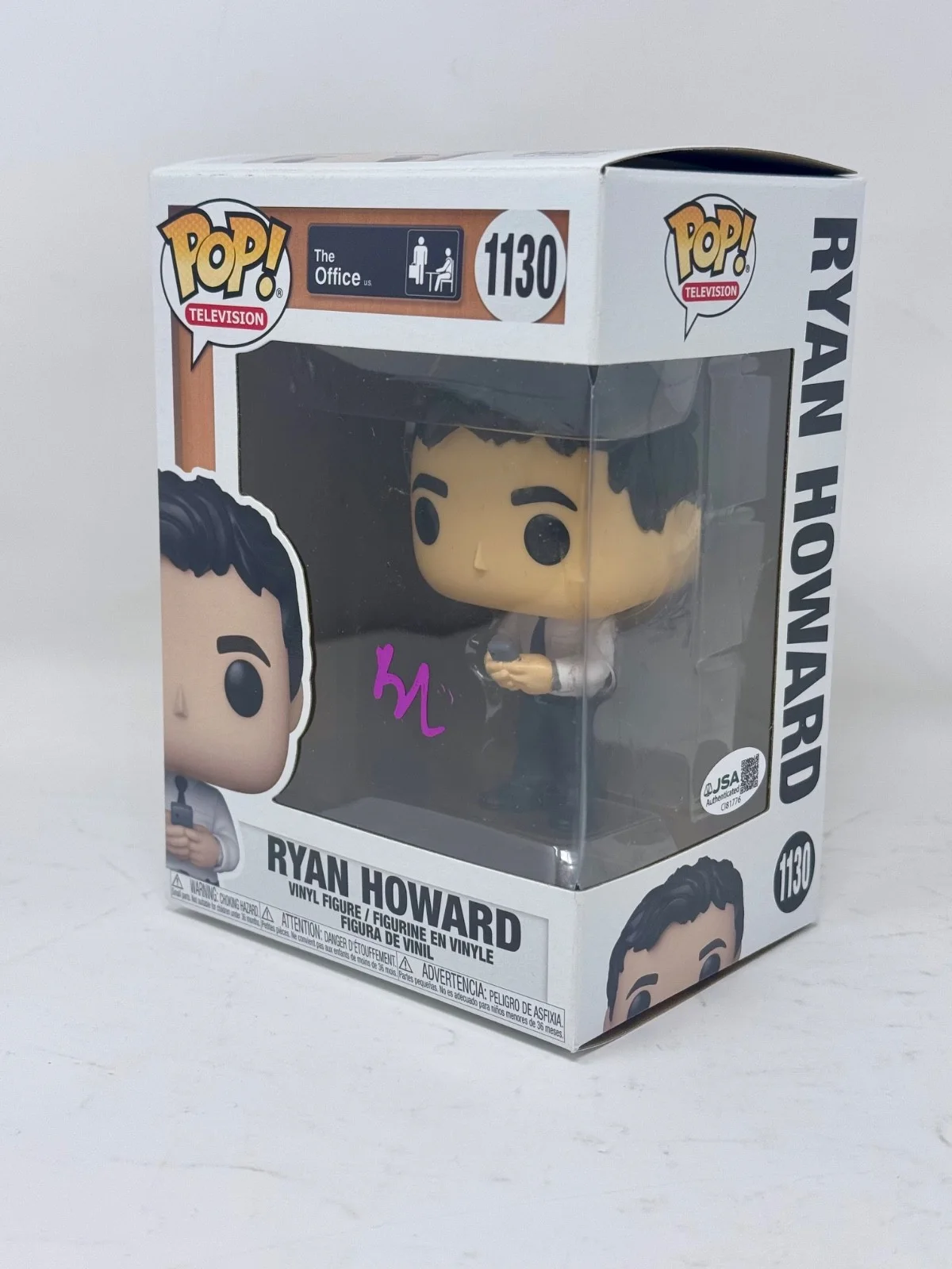 BJ Novak — BJ B. J. Novak Signed Autograph The Office Ryan Howard Funko Pop 1130 JSA COA, image 4
