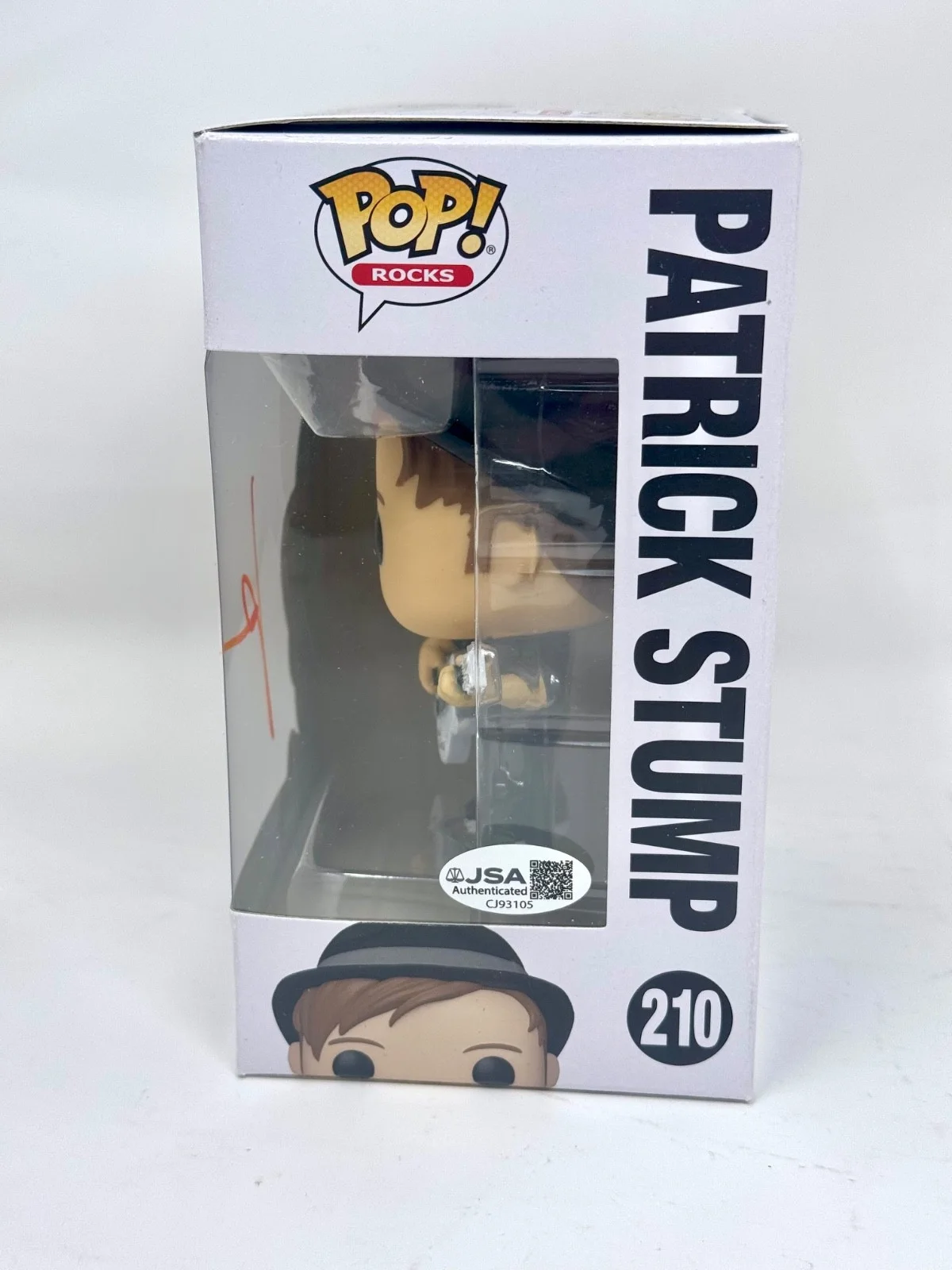 Patrick Stump Signed Fall Out Boy Autograph Funko Pop Rocks #210 Figure JSA COA, изображение 5