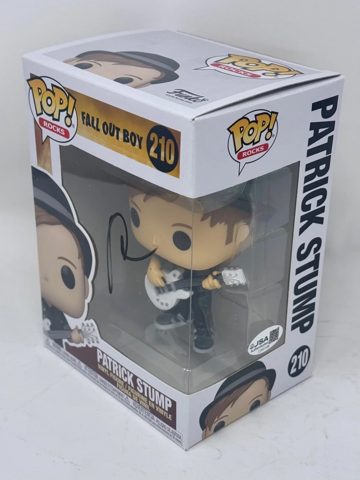 Patrick Stump Signed Autograph Fall Out Boy Funko Pop Rocks #210 Figure JSA COA, image 4