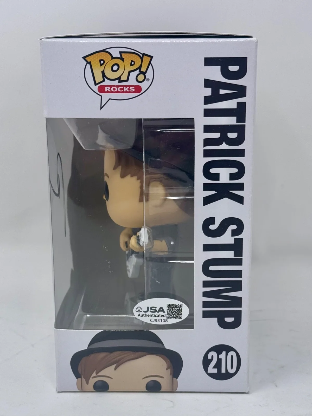 Patrick Stump Signed Autograph Fall Out Boy Funko Pop Rocks #210 Figure JSA COA, image 5