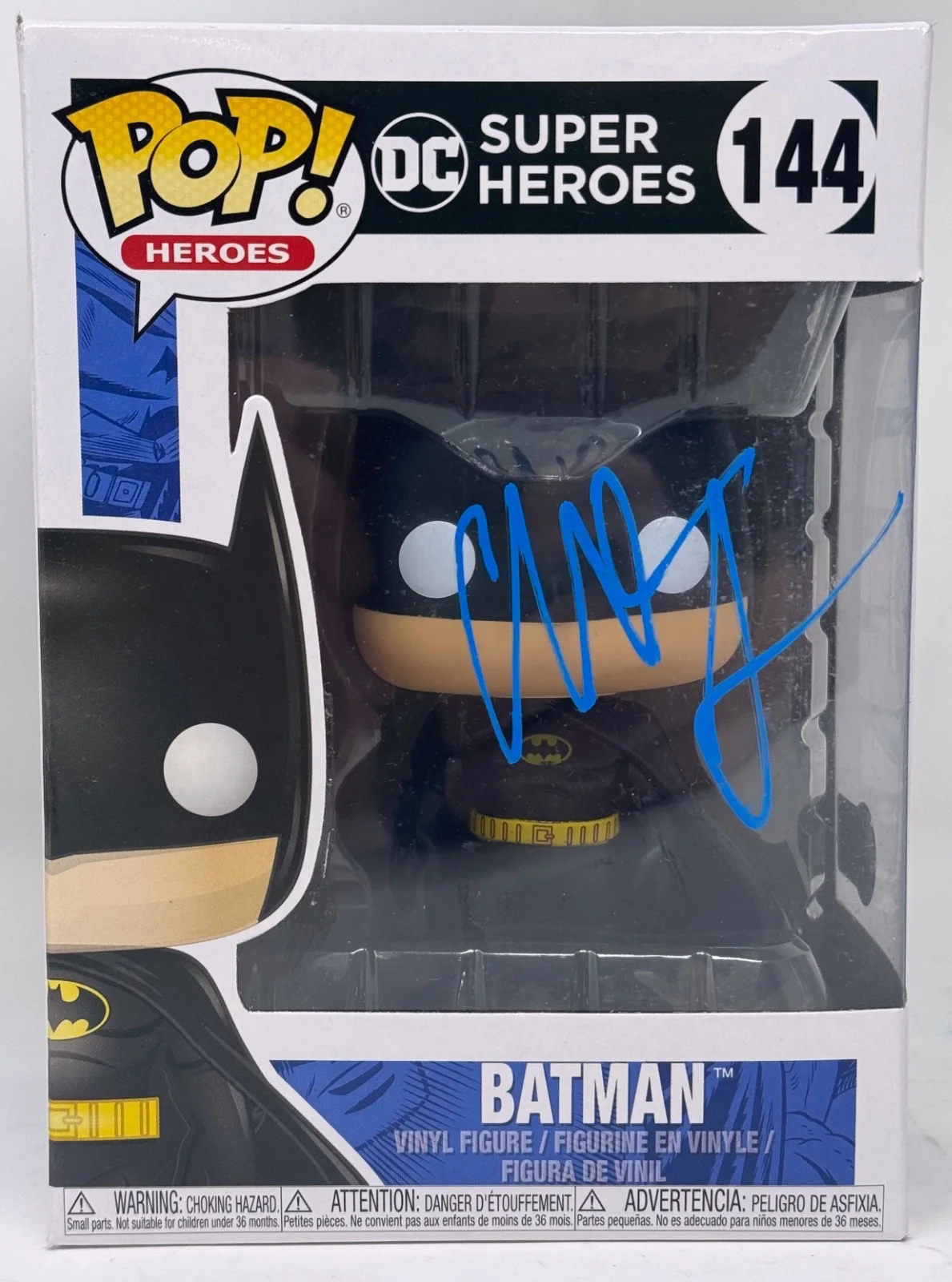 Christian Bale — Christian Bale Signed Batman Funko Pop 144 The Dark Knight Autograph Beckett COA, изображение 2