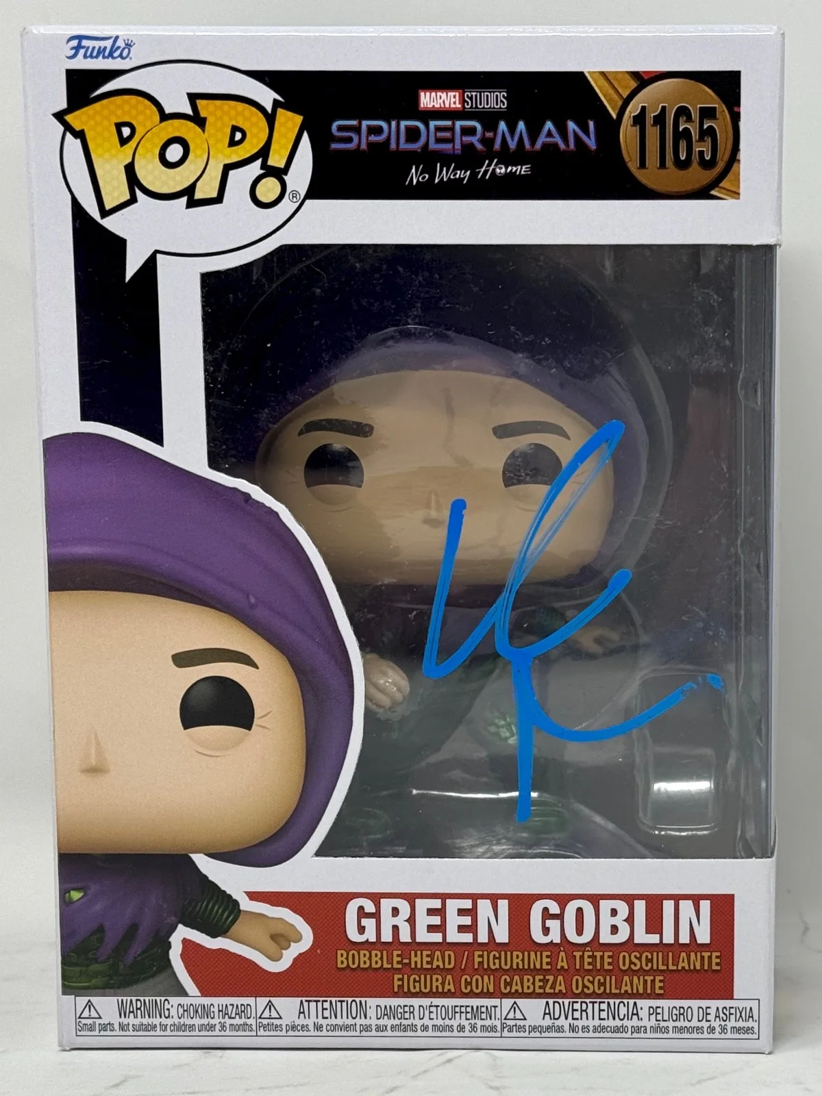 Willem Dafoe — Willem Dafoe Signed Green Goblin Funko Pop Spider-Man No Way Home Autograph BAS, изображение 2