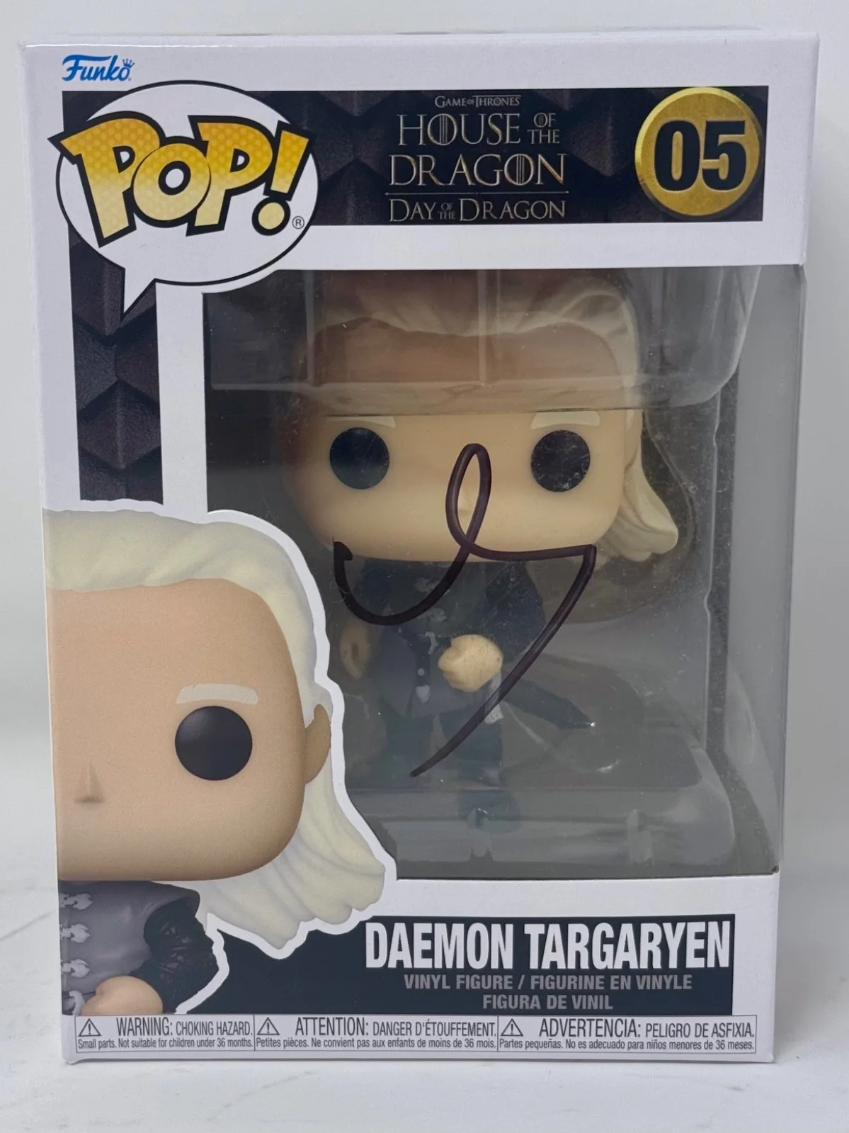 Matt Smith — Matt Smith Signed Autograph House of The Dragon Daemon Targaryen Funko Pop JSA, изображение 2
