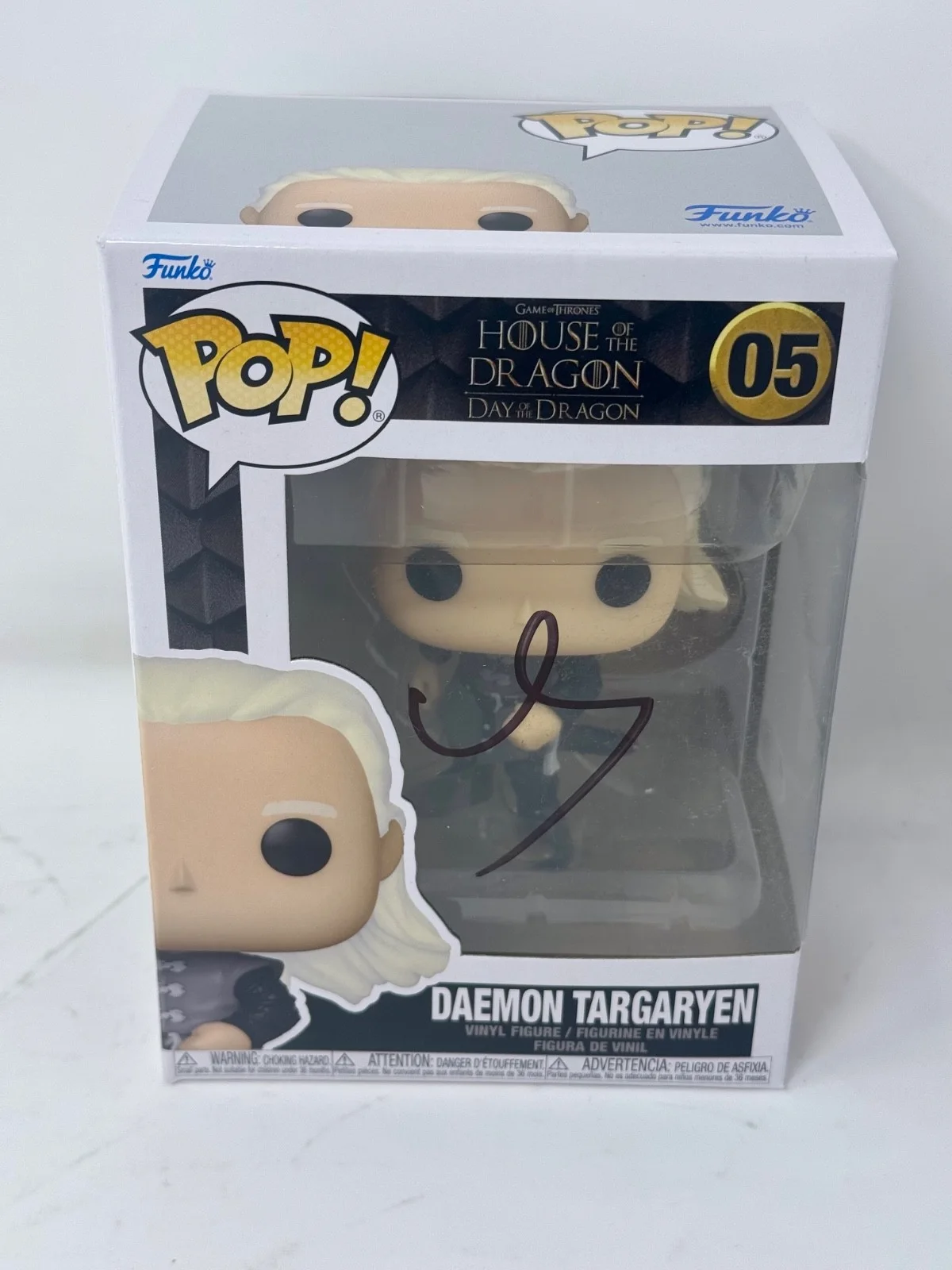 Matt Smith — Matt Smith Signed Autograph House of The Dragon Daemon Targaryen Funko Pop JSA, изображение 3