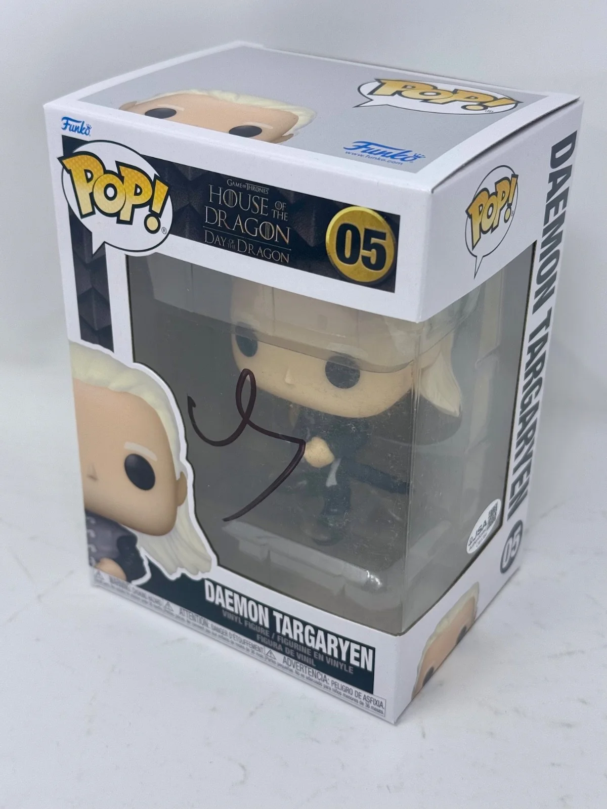 Matt Smith — Matt Smith Signed Autograph House of The Dragon Daemon Targaryen Funko Pop JSA, изображение 4