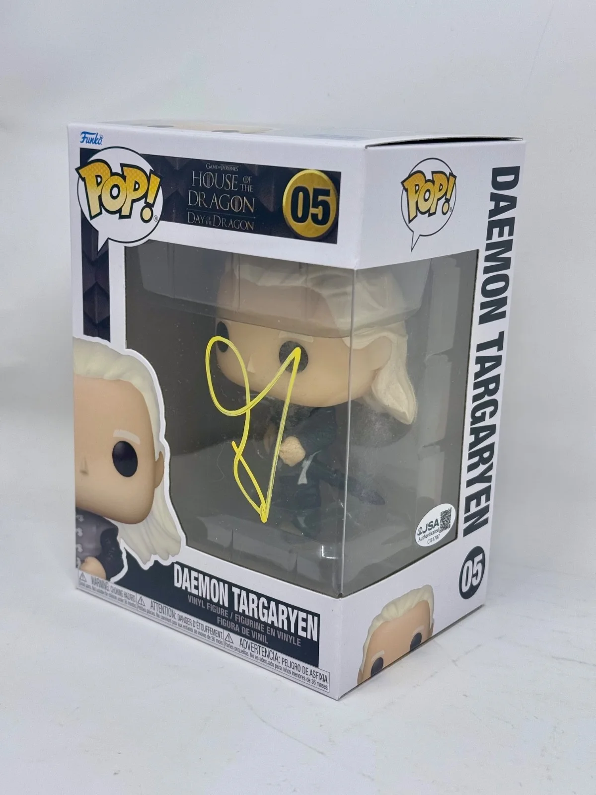 Matt Smith — Matt Smith Signed Autograph House of The Dragon Daemon Targaryen Funko Pop JSA, изображение 3