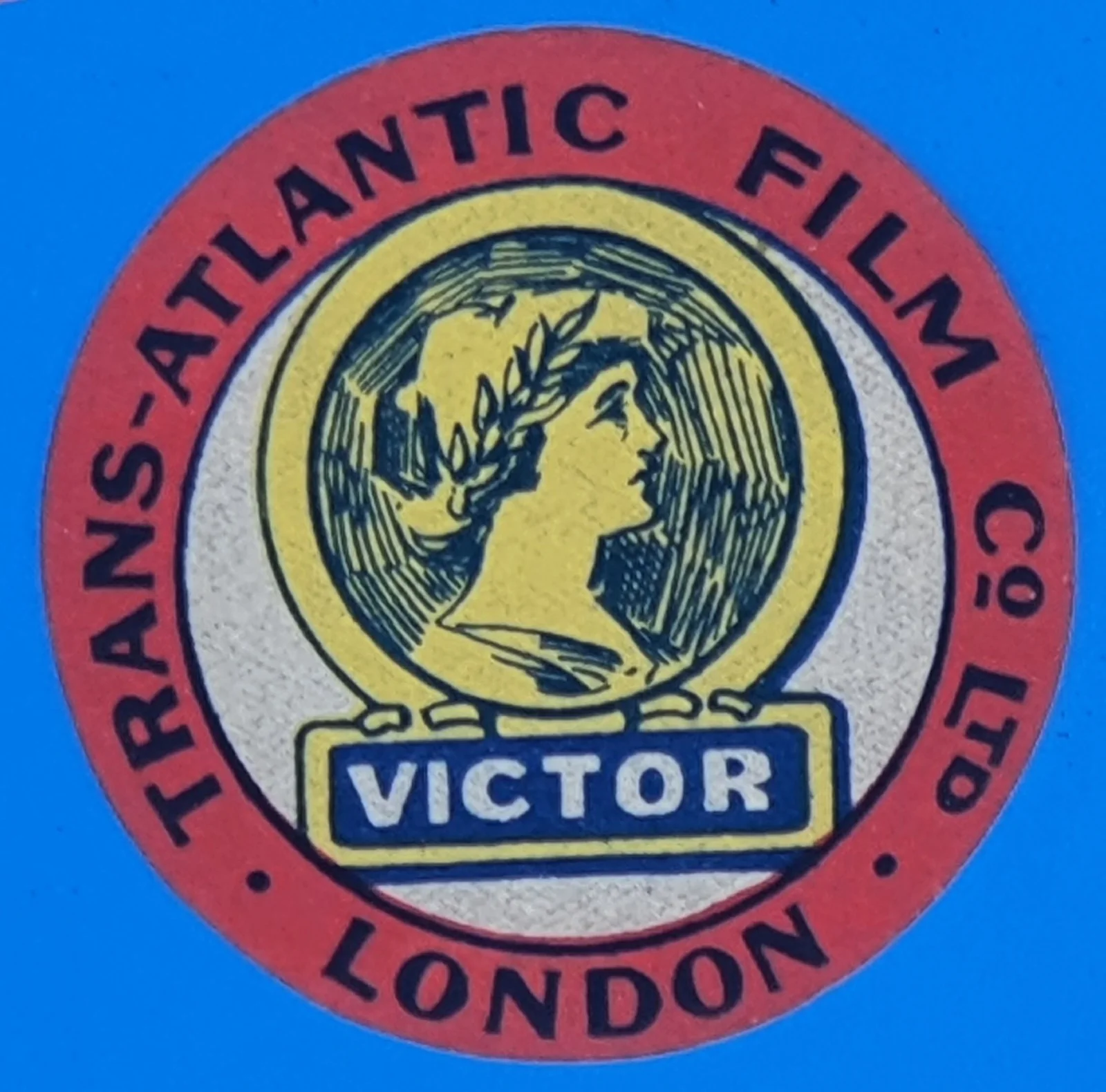 RARE - 5 x orginal Trans-Atlantic Film Co. gummed movie can labels - circa 1915, изображение 4