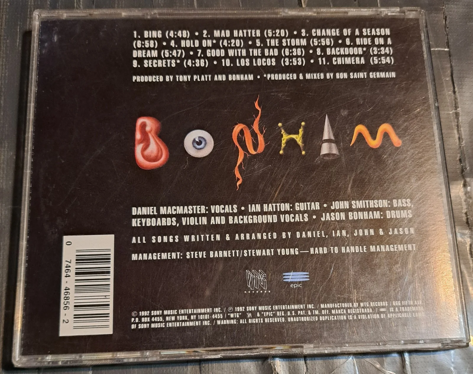 Bonham - Mad Hatter CD - Signed By Jason Bonham, image 5