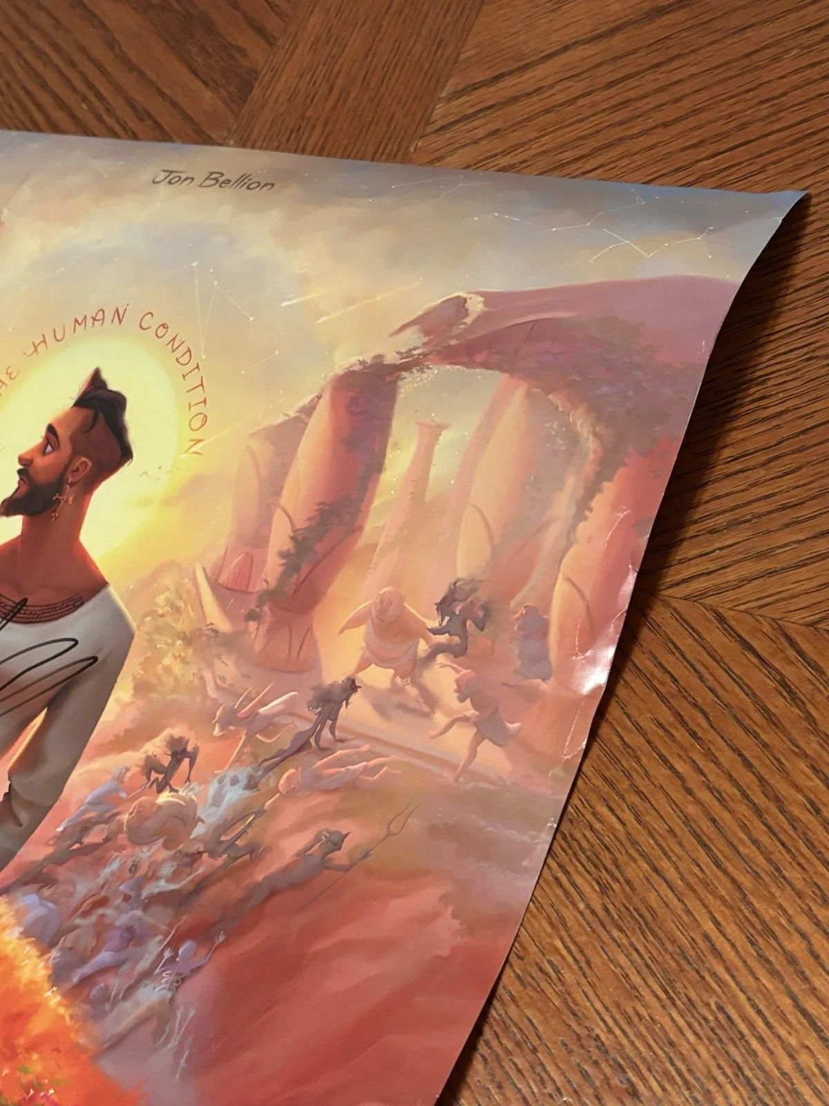 Jon Bellion signed auto THE HUMAN CONDITION 18x18 Poster, image 5
