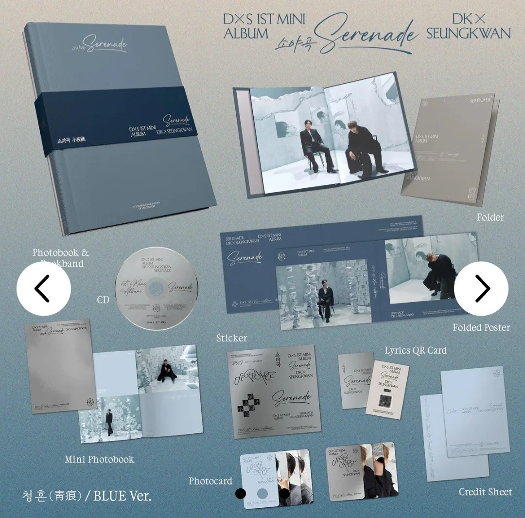 [SIGNED] DXS SEVENTEEN 1ST MINI ALBUM SERENADE BLUE VER., изображение 3