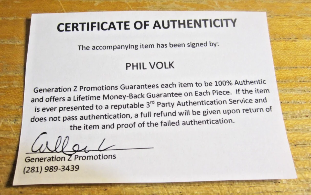 Phil Volk Bassist Signed 8.5X11 Letter "Paul Revere & the Raiders", изображение 3