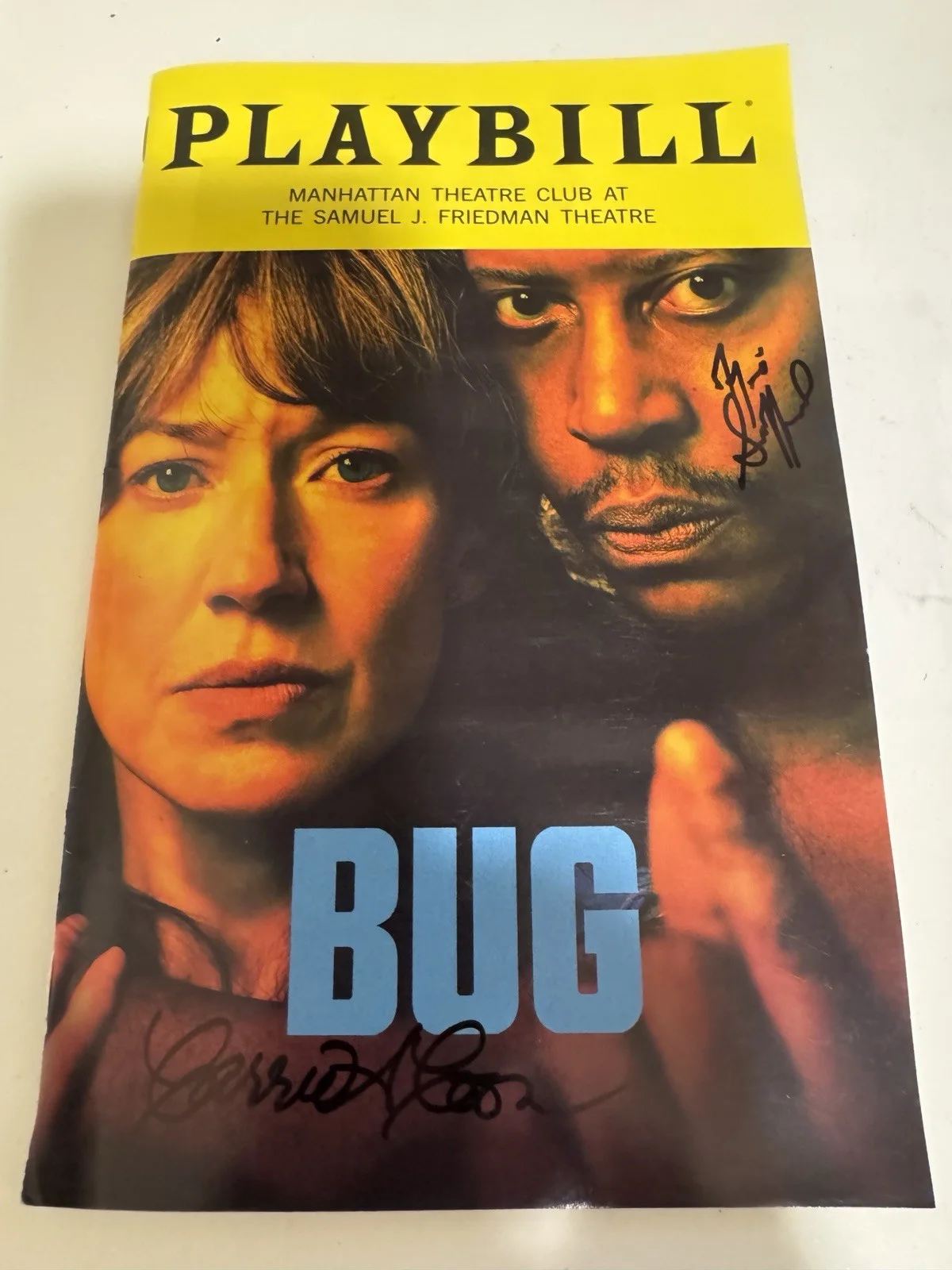 Carrie Coon & Namir Smallwood — Tracy Letts' BUG Broadway Signed Playbill Carrie Coon Namir Smallwood Gilded Age