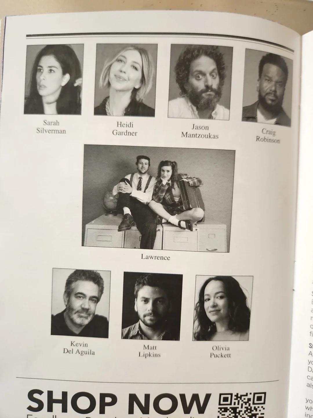 Cast — All Out Signed Playbill ⁹ - Heidi Gardner, Craig Robinson, Sarah Silverman, image 2
