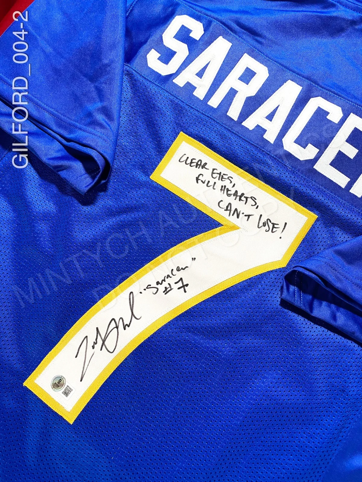 Zach Gilford — Zach Gilford signed Matt Saracen custom jersey Friday Night Lights Beckett, изображение 2