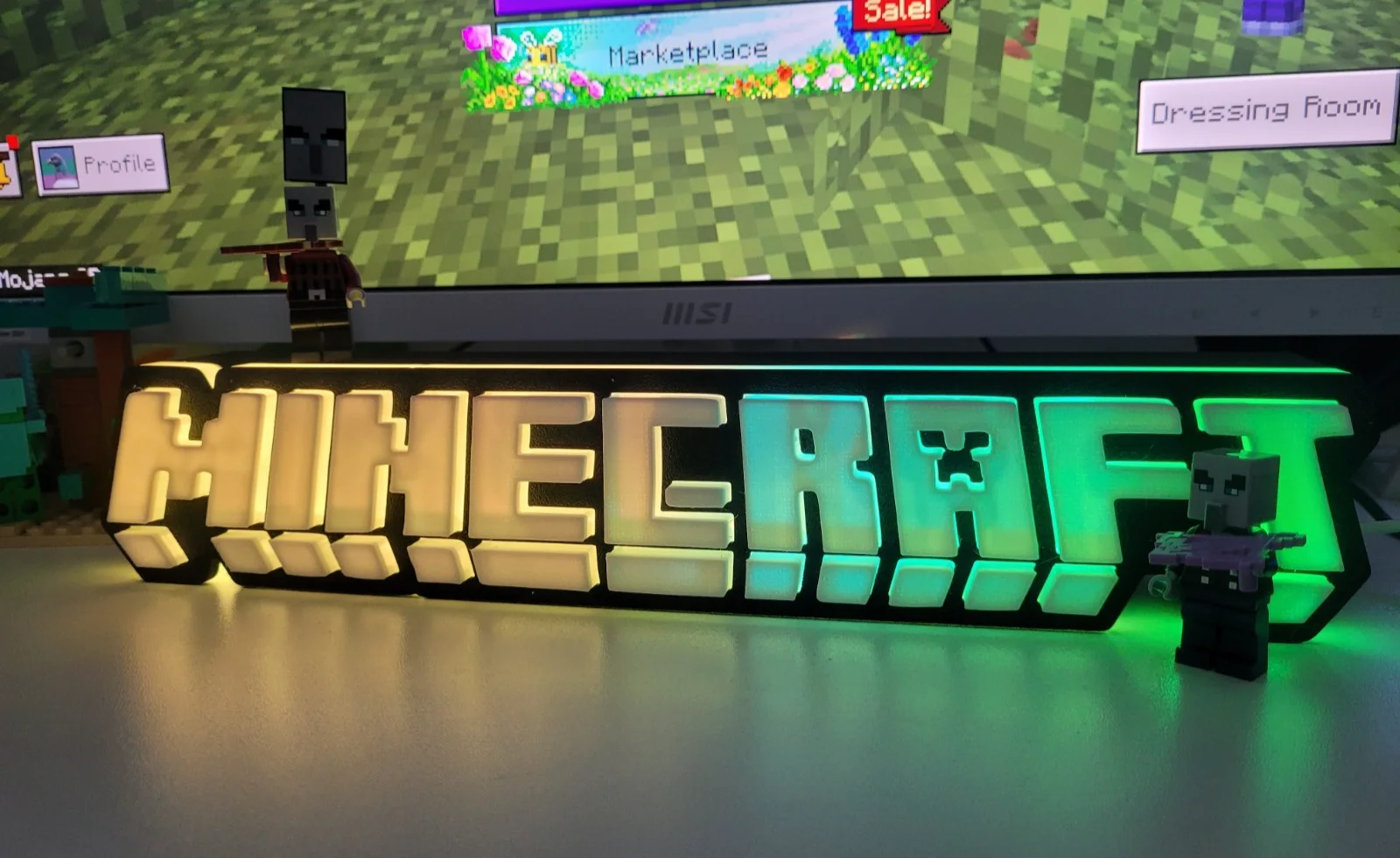 Minecraft LED Light Up Sign RGB Lightbox, image 3