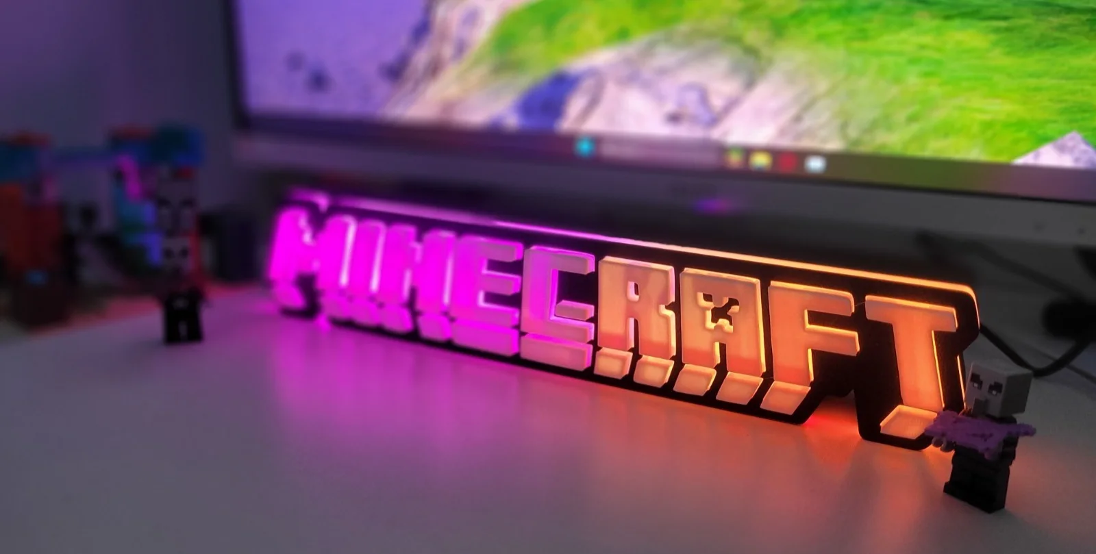 Minecraft LED Light Up Sign RGB Lightbox, image 5
