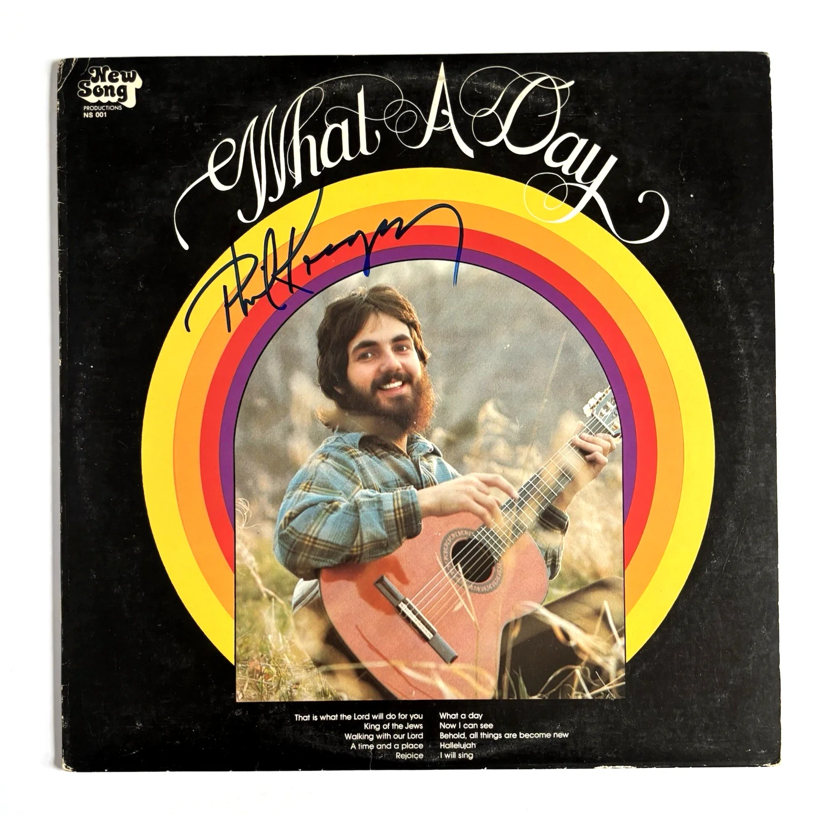 PHIL KEAGGY Signed WHAT A DAY LP Vinyl Album Christian GLASS HARP PSA DNA COA, изображение 2