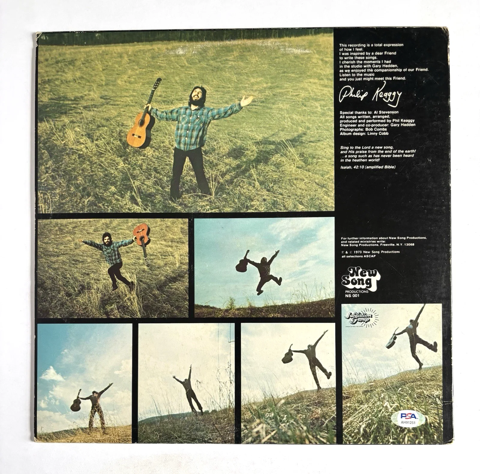 PHIL KEAGGY Signed WHAT A DAY LP Vinyl Album Christian GLASS HARP PSA DNA COA, изображение 4