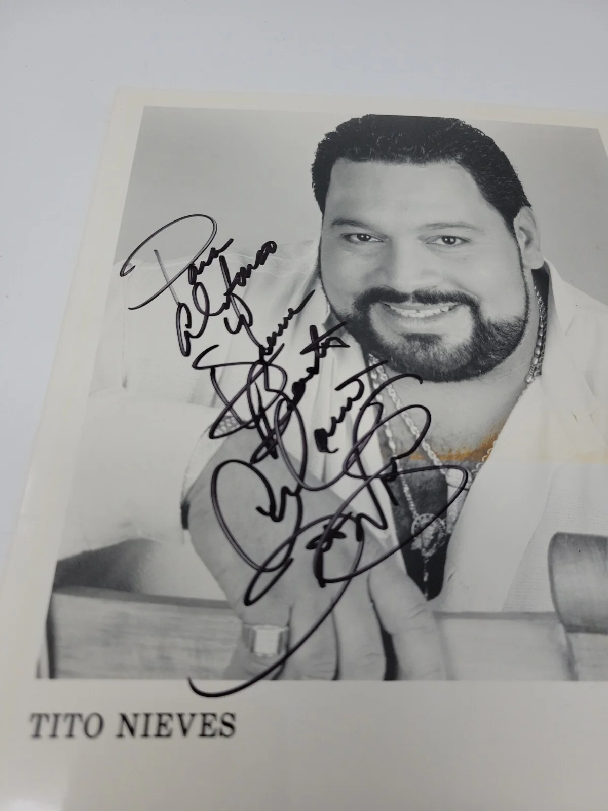 Signed 8 x10 Autographed LEGEND Tito Nieves Photo Promo, image 2