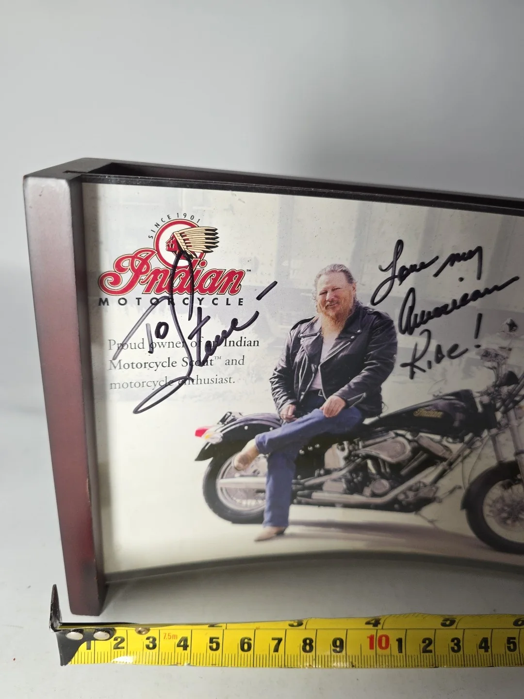 Mickey Jones — Mickey Jones Autographed Signed Card Photo Indian Motorcycle, изображение 3