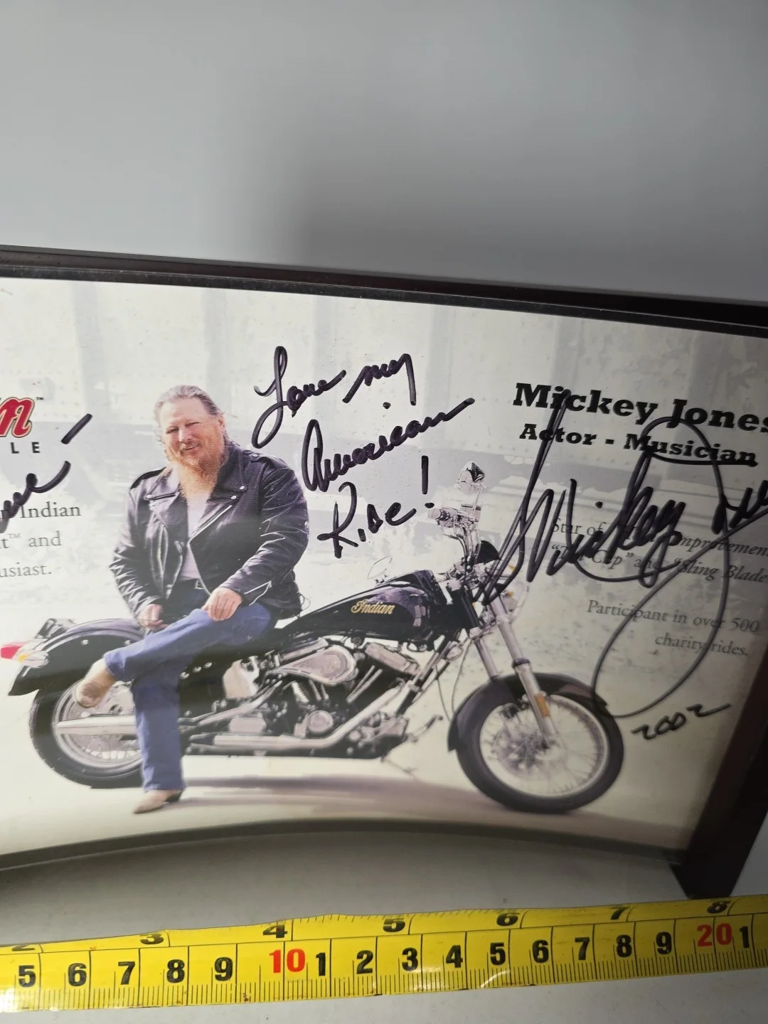 Mickey Jones — Mickey Jones Autographed Signed Card Photo Indian Motorcycle, изображение 4
