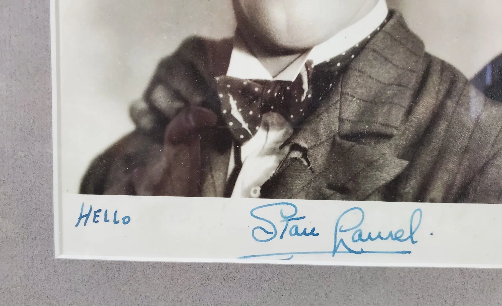 Stan Laurel /Oliver Hardy — LAUREL HARDY AUTOGRAPH ORIGINAL HAND SIGNED PHOTO PICTURE 30s HELLO JSA COA ATQ, image 3