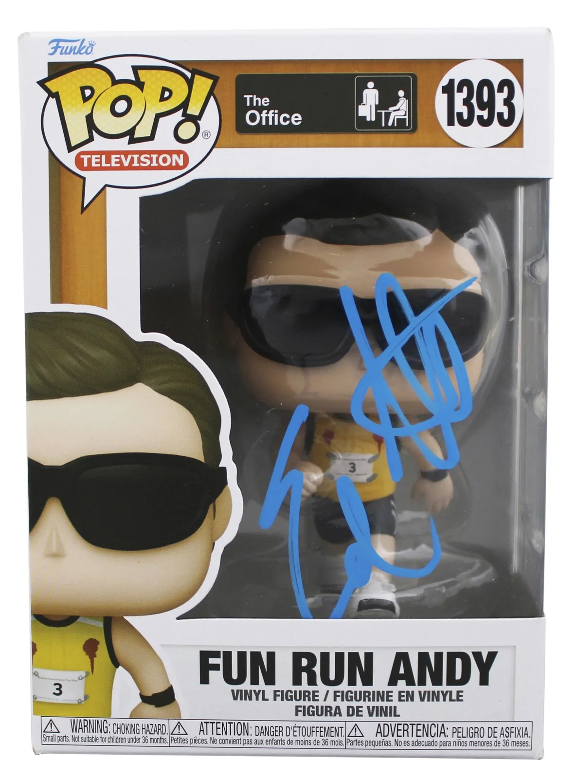 Ed Helms — Ed Helms The Office Signed Fun Run Andy #1393 Funko Pop Vinyl Figure PSA/DNA