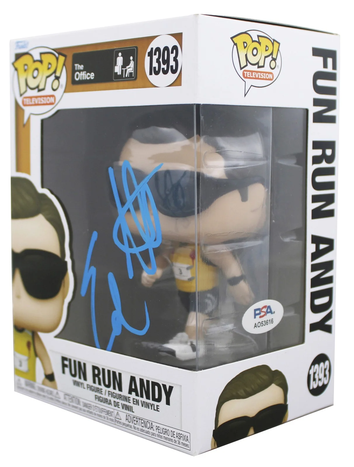 Ed Helms — Ed Helms The Office Signed Fun Run Andy #1393 Funko Pop Vinyl Figure PSA/DNA, изображение 2