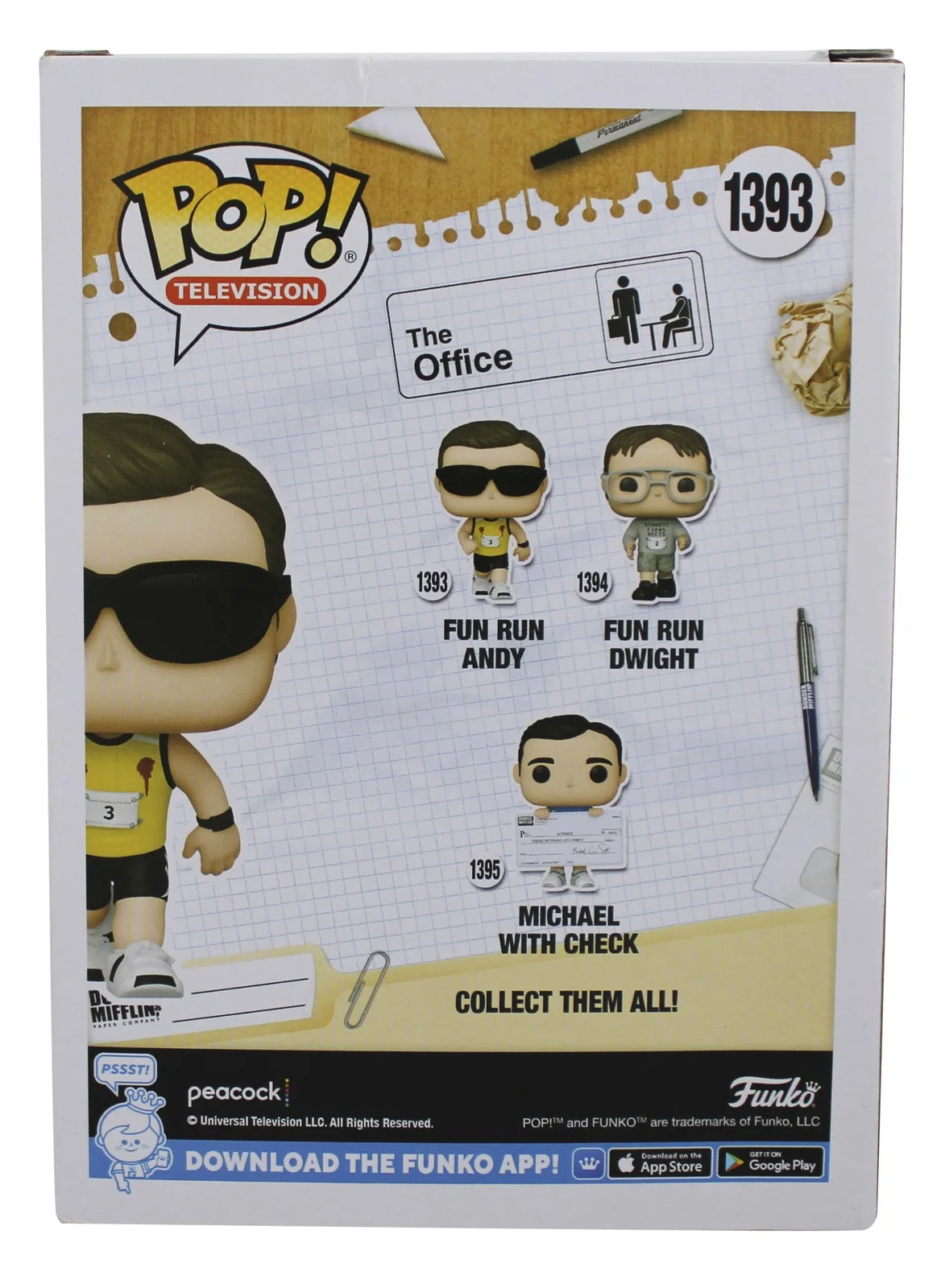 Ed Helms — Ed Helms The Office Signed Fun Run Andy #1393 Funko Pop Vinyl Figure PSA/DNA, изображение 4