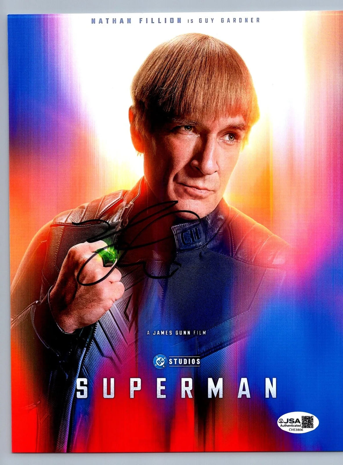 NATHAN FILLION — NATHAN FILLION Authentic Signed "SUPERMAN - GREEN LANTERN" 8x10 Photo JSA/COA