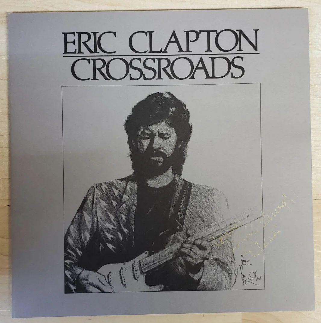 Eric Clapton Autographed Manual Crossroads + Empty CD Cases, image 2