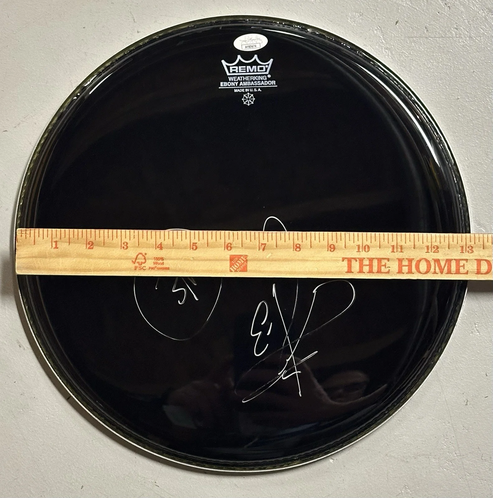 Eric Kretz Of Stone Temple Pilots Hand Signed Drumhead STP Plush Core JSA COA, изображение 3