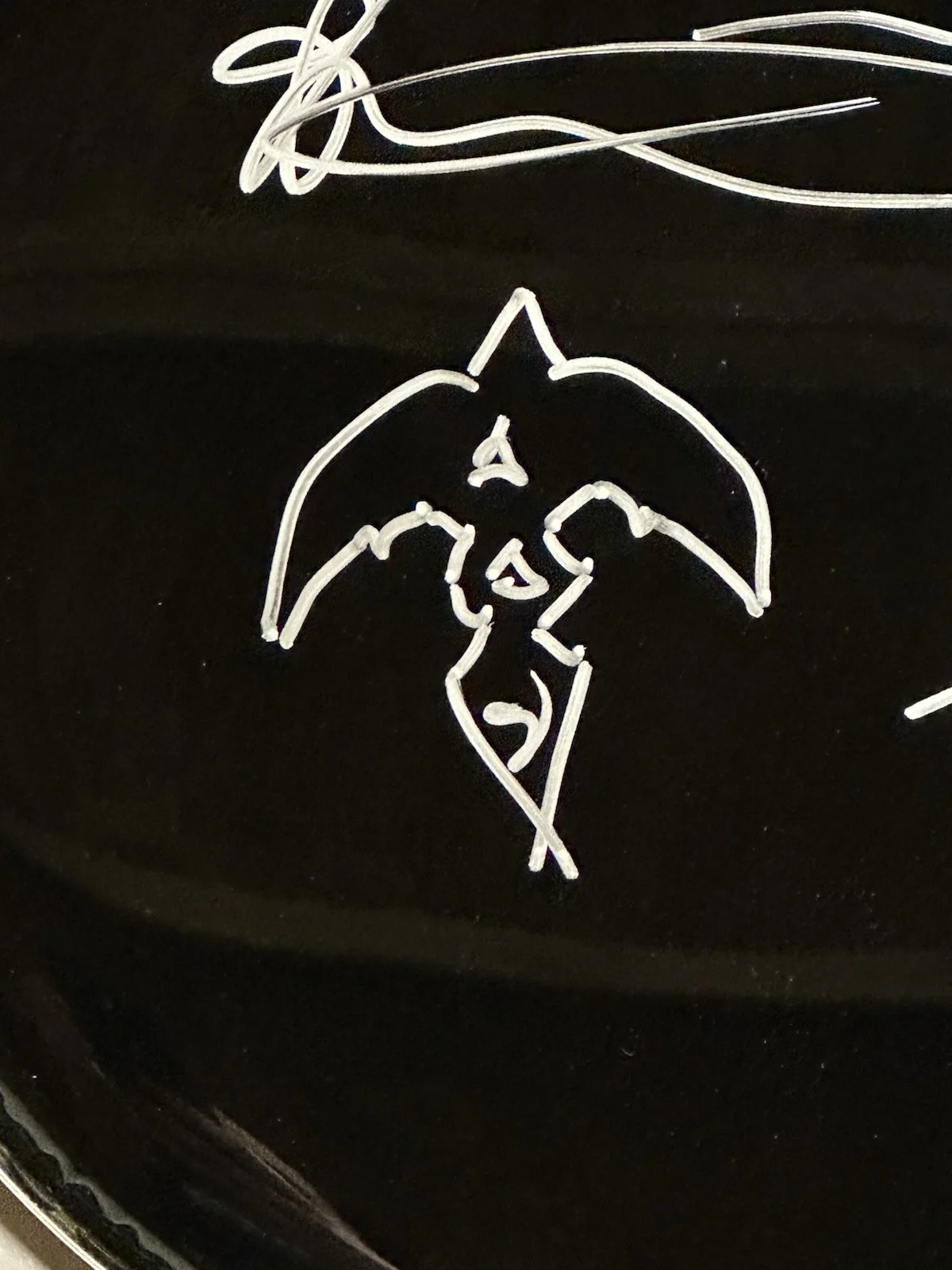 Scott Rockenfield Original Queensryche Drummer Signed Sketched Drumhead JSA COA, image 3