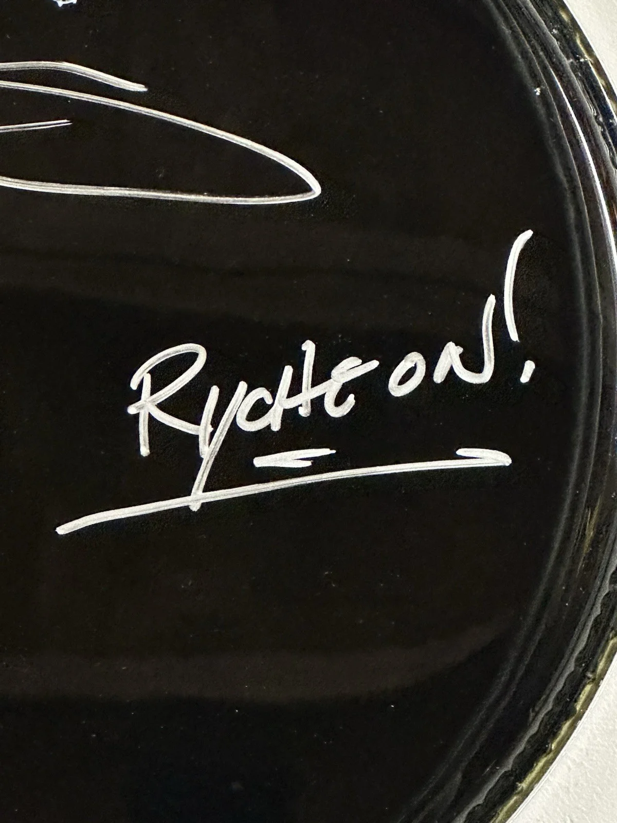 Scott Rockenfield Original Queensryche Drummer Signed Sketched Drumhead JSA COA, image 4