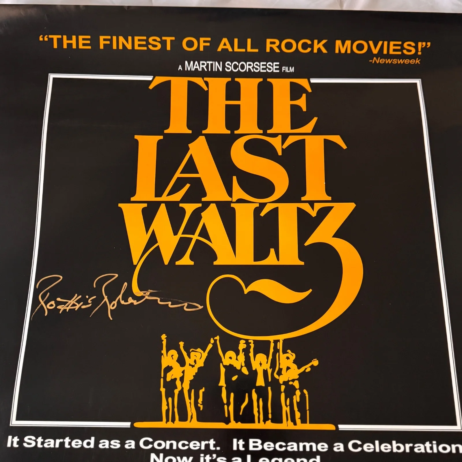 The Band The Last Waltz Robbie Robertson Signed Poster MGM 2002, image 4