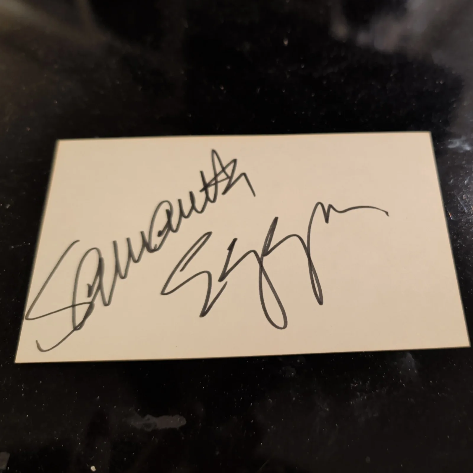 Samantha Eggar — SAMANTHA EGGAR Signed Autograph INDEX CARD the Collector The Dead Are Alive
