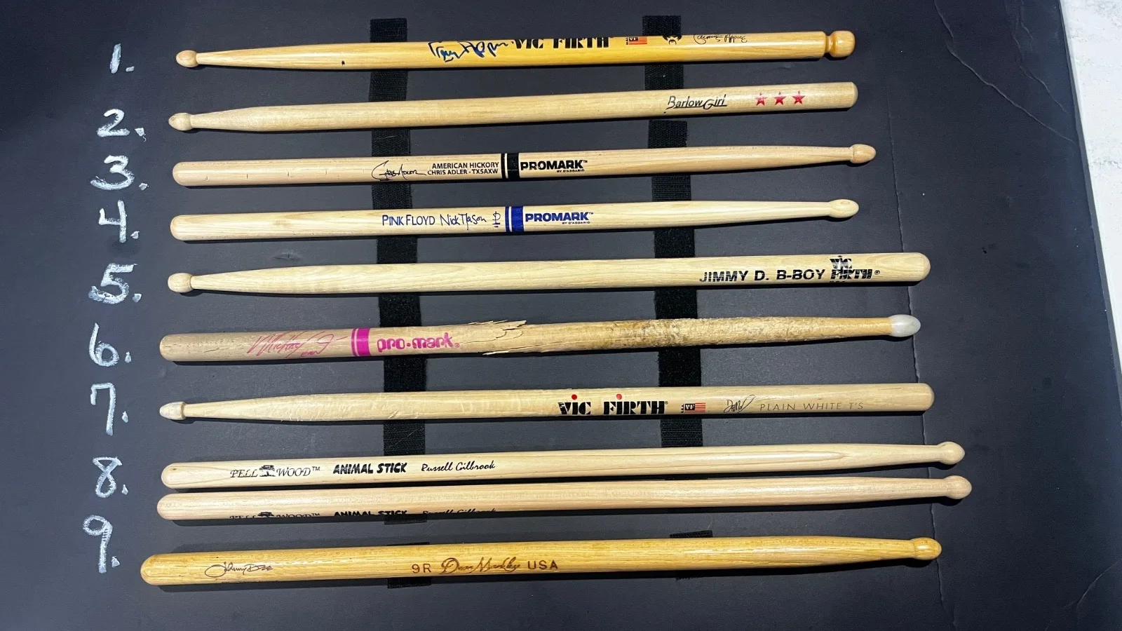 PLAIN WHITE T'S De'Mar Hamilton Stage Used Drumstick #07 in the photo Grp 13, image 2