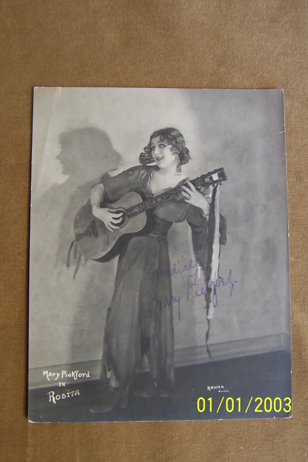 Mary Pickford — MARY PICKFORD-autographed photo- "ROSITA"- 8.5"x6.5"0founder United Artists