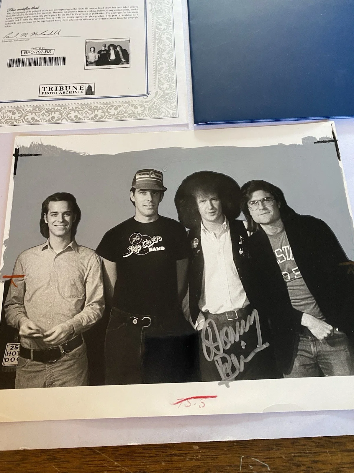 Autographed Music Photo 8x10 B&W Of The Skip Castro Group Signed By Danny Beirne, изображение 2