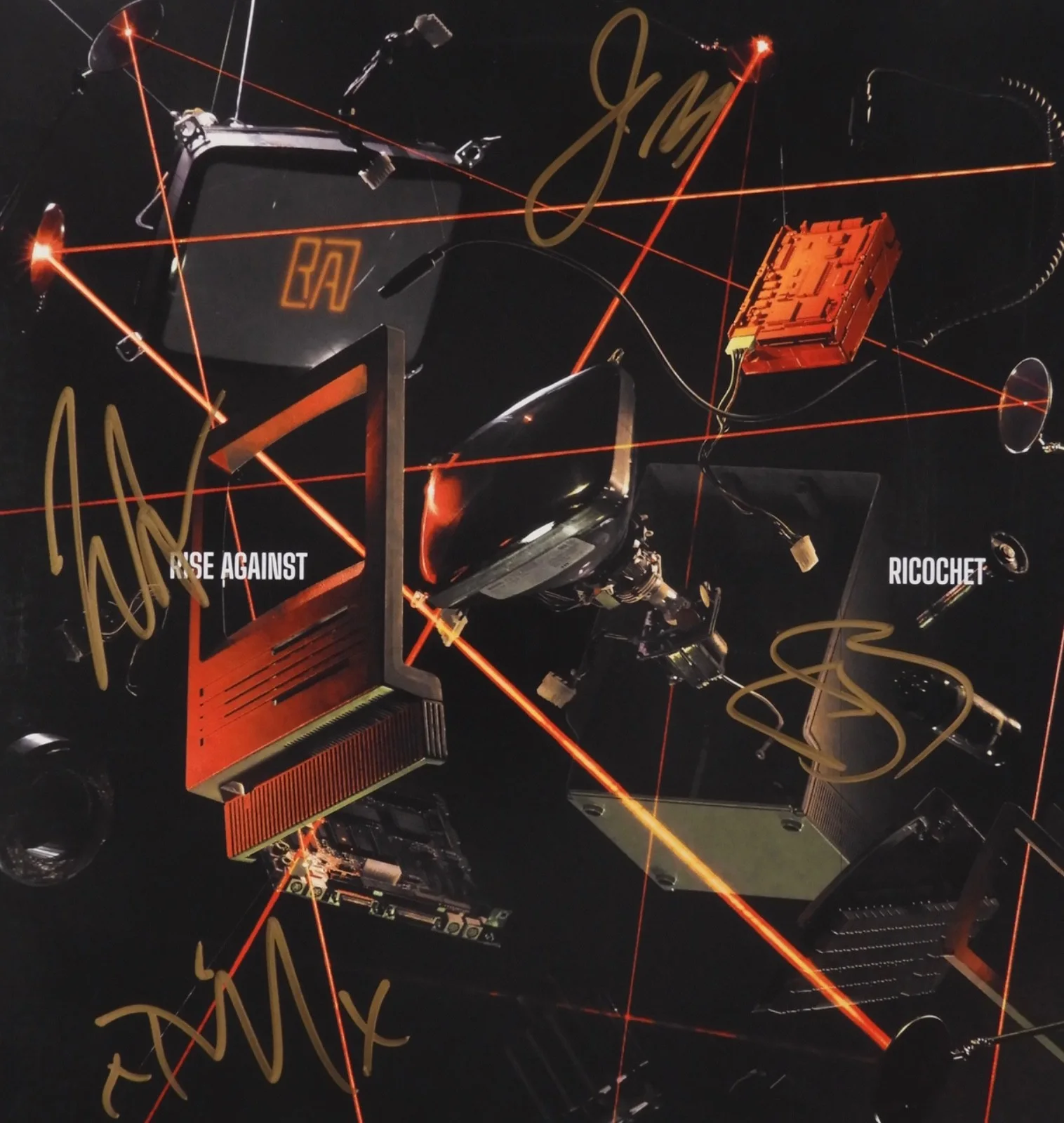 Rise Against JSA Signed Autograph Album Record Vinyl Ricochet, изображение 2